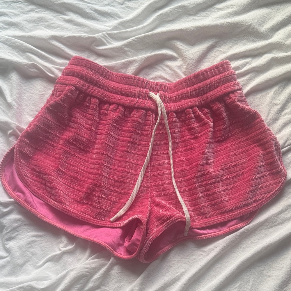 Women's Pink Drawstring Shorts